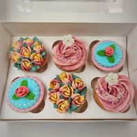 fleurige cupcakes