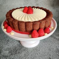 Charlotte cake framboos-vanille
